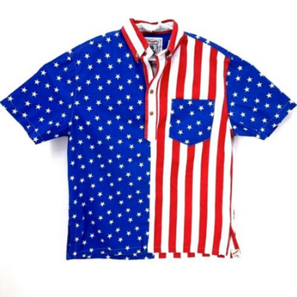 Chubbies 4th of July American Flag Button Down